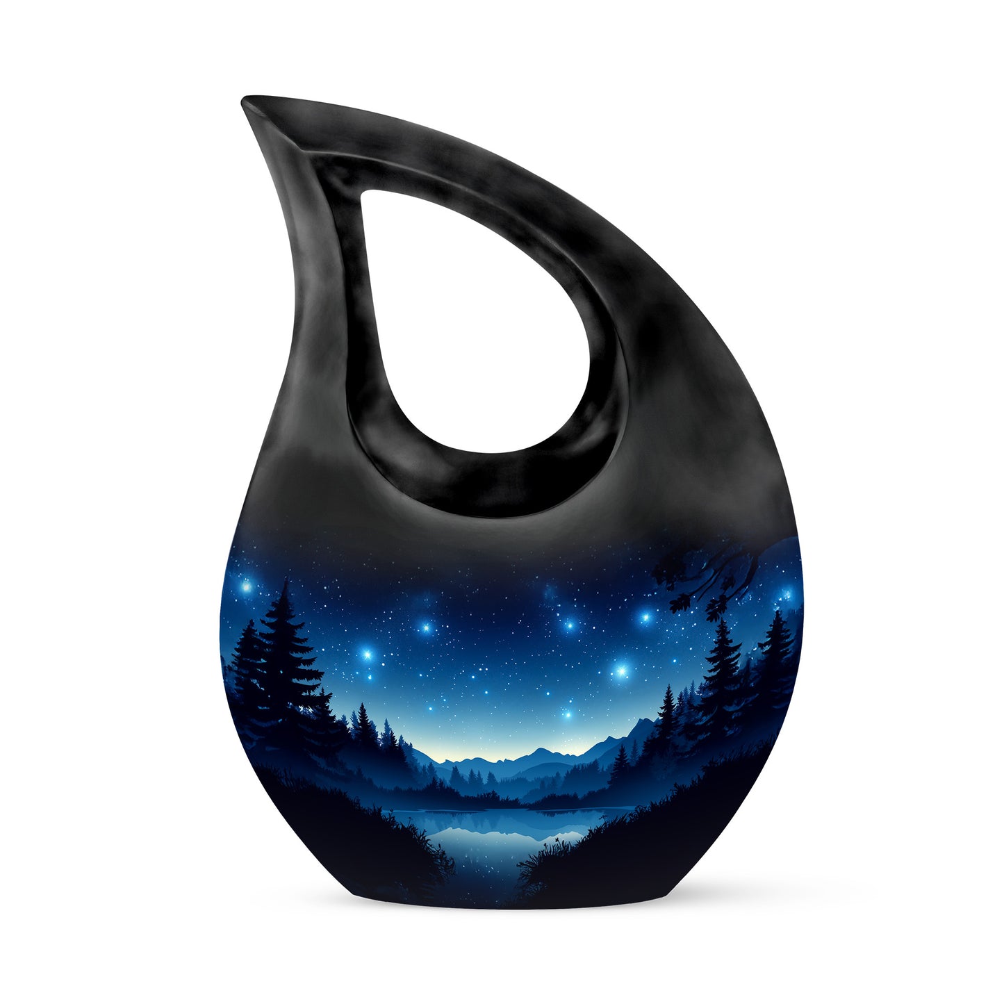 Personalized Eternal Blue Cremation Urns - Blue 10-inch, 200 cu in - Yatskia