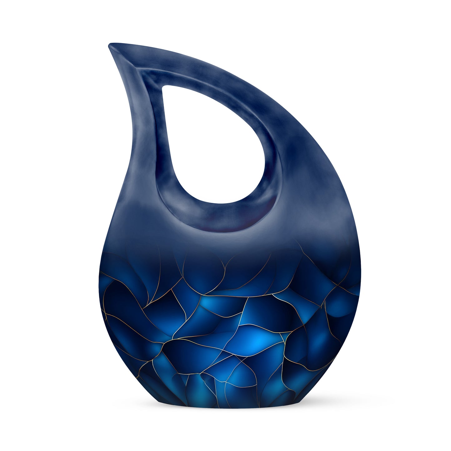 Personalized Blue Blue Cremation Urns for Ashes - Peaceful 10-inch - Yatskia