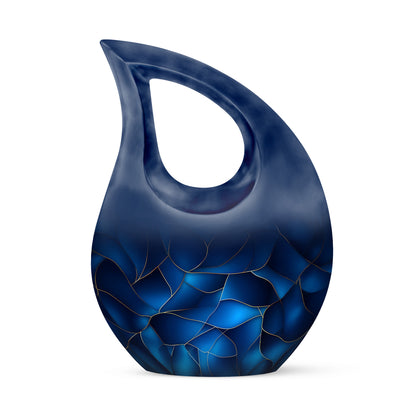 Personalized Blue Blue Cremation Urns for Ashes - Peaceful 10-inch - Yatskia