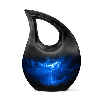 Personalized Blue Blue Cremation Urns for Ashes - Transcendent 10-inch - Yatskia