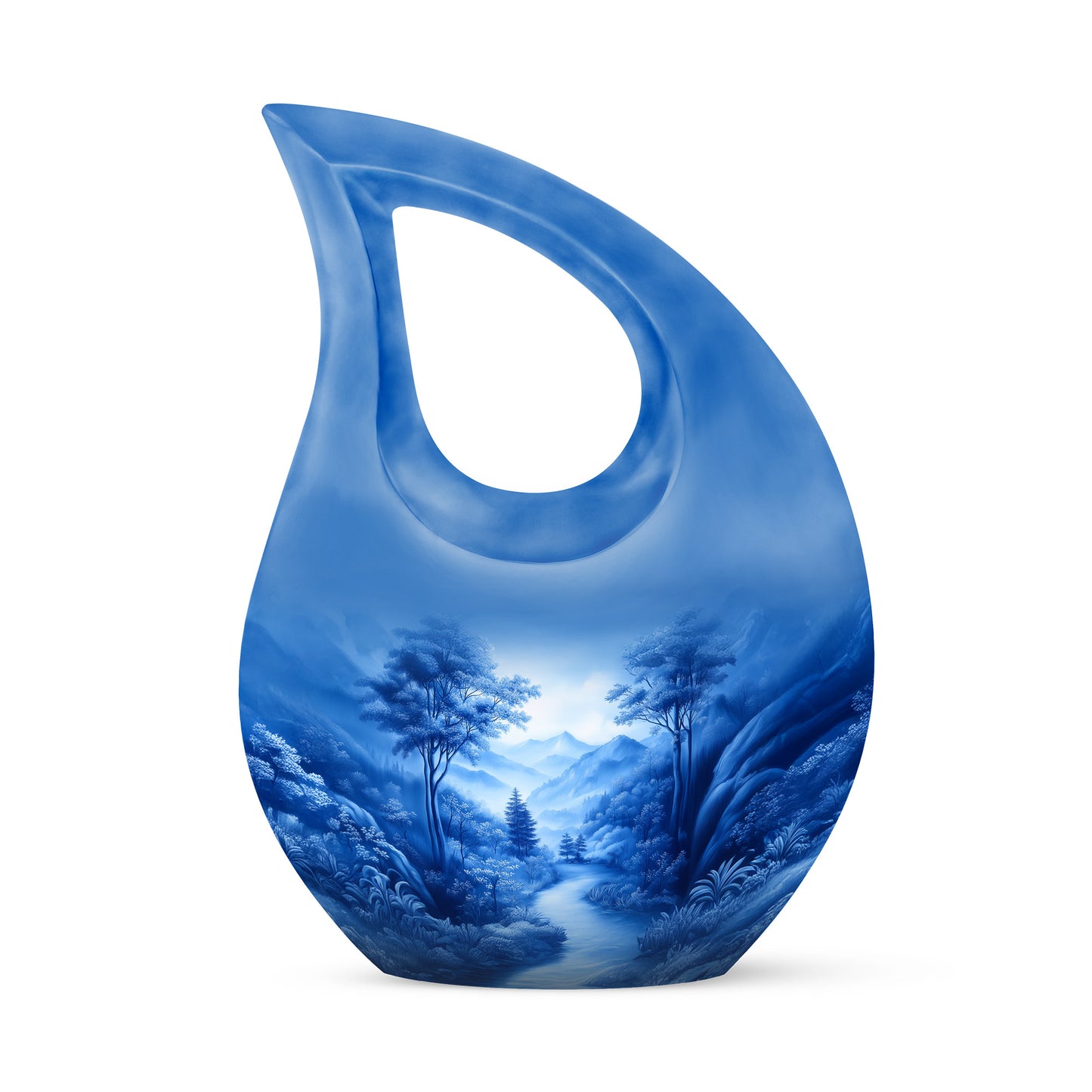 Personalized Blue Blue Cremation Urns for Ashes - Transcendent 10-inch - Yatskia
