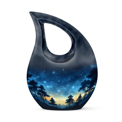Blue Blue Cremation Urns - Glorious Memorial 10-inch, 200 cu in - Yatskia