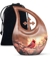 Cardinal Bird Urn For Adult Female - Bird Burial Urns Adult Female