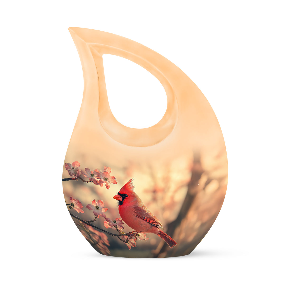 Radiant Cardinal Memorial Cremation Urns - Gold - Yatskia