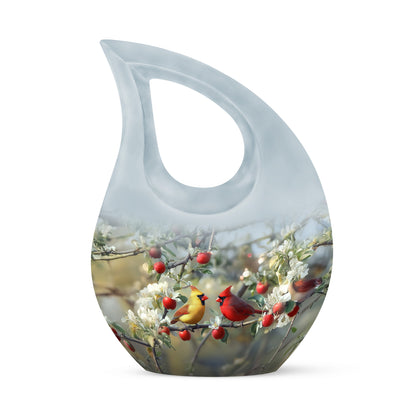 Harmonious Cardinal Cremation Urns for Human Ashes - Silver 10-inch - Yatskia