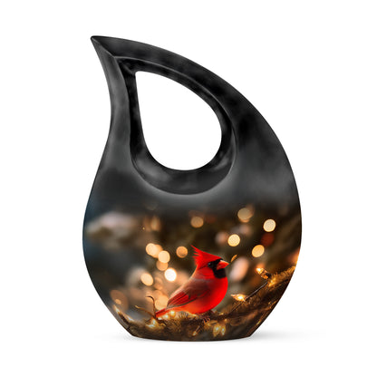 Distinguished Gold Cardinal Cremation Urn for Ashes - 10-inch, 200 cu in - Yatskia