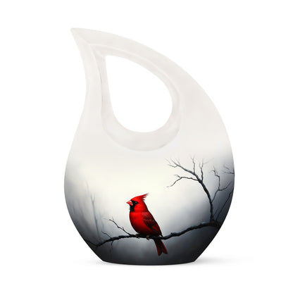 Silver Sacred Cardinal Cremation Urns for Human Ashes - Yatskia