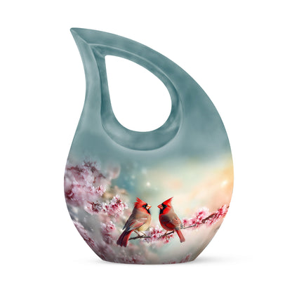 Teal Cardinal Promise Cremation Urns for Human Ashes - Yatskia