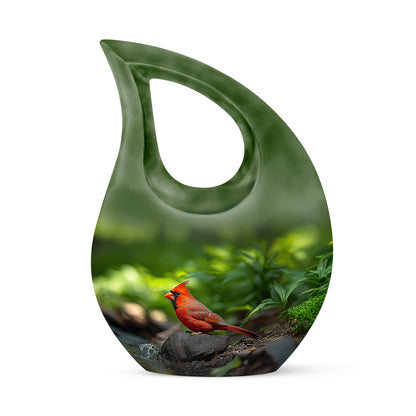 Blessed Cardinal Cremation Urns for Human Ashes - Green - Yatskia