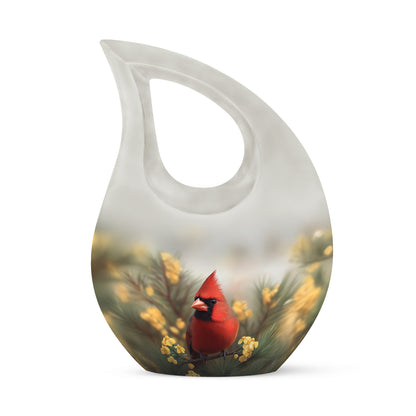 Personalized Cardinal Cremation Urns - Wondrous Gray 10-inch, 200 cu in - Yatskia