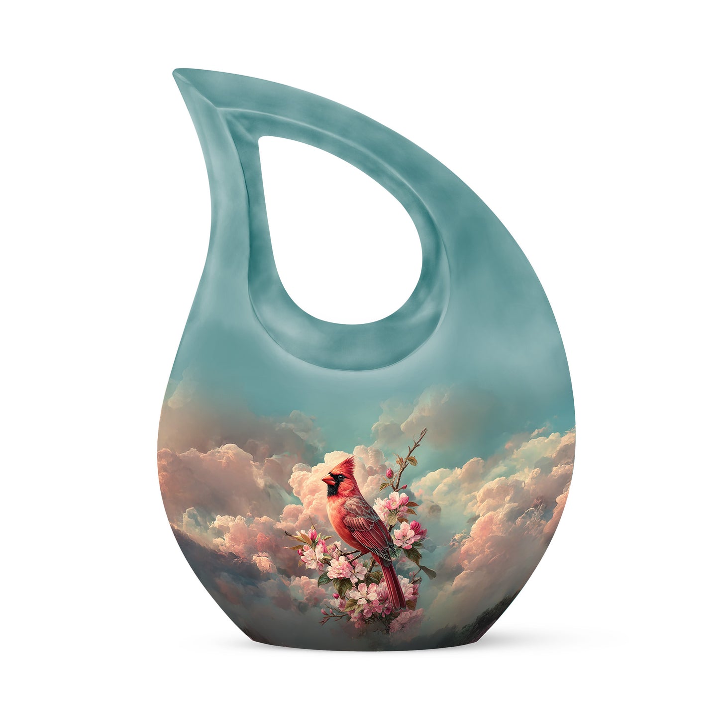 Sublime Cardinal Cremation Urns for Human Ashes - Teal 10-inch - Yatskia