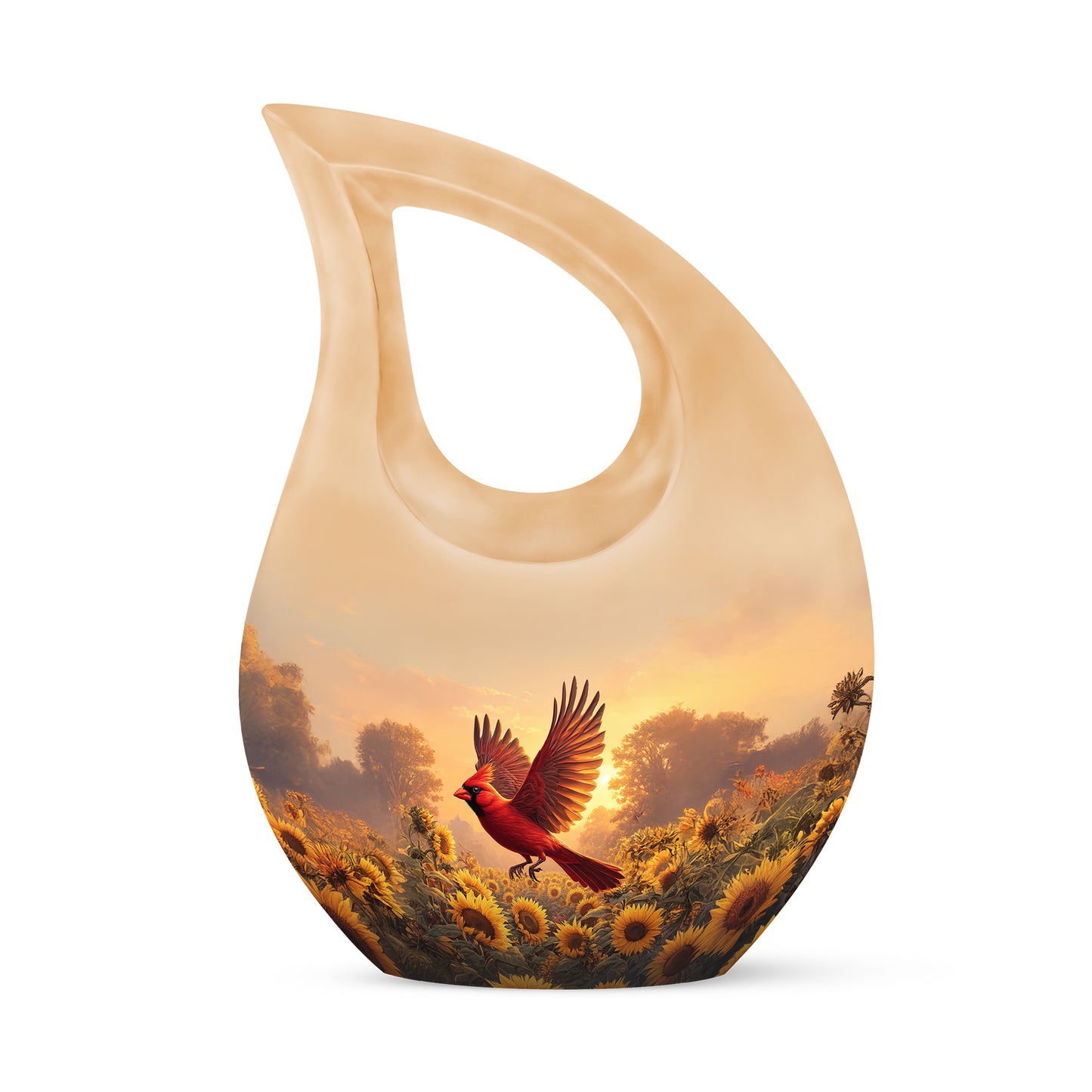 Personalized Gold Cardinal Cremation Urns for Ashes - Majestic 10-inch - Yatskia