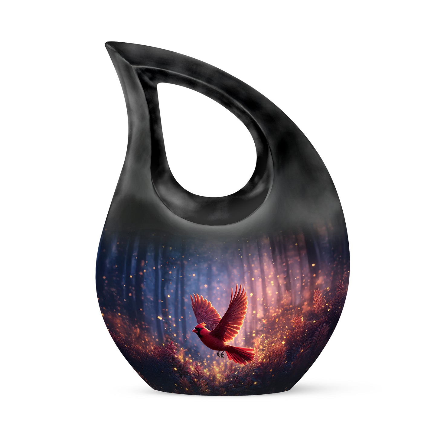 Blue Beloved Cardinal Cremation Urns for Human Ashes - 10-inch, 200 cu in - Yatskia