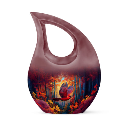 Red Cardinal Beacon Cremation Urns for Human Ashes - 10-inch, 200 cu in - Yatskia