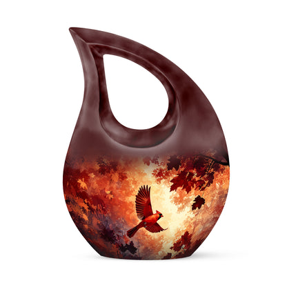Hallowed Cardinal Cremation Urns for Human Ashes - Red 10-inch - Yatskia