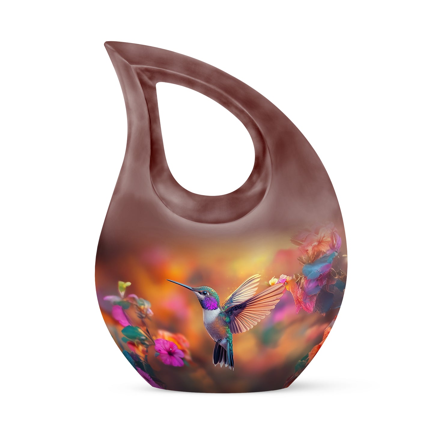 Gold Hummingbird Cremation Urns - Imperial Honor 10-inch, 200 cu in - Yatskia