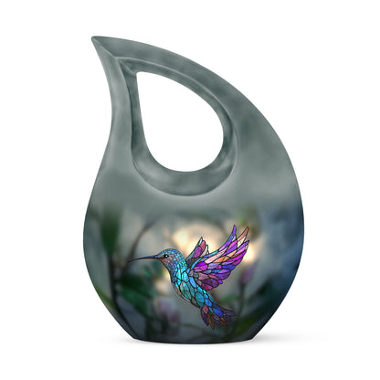 Divine Green Hummingbird Cremation Urn for Ashes - 10-inch, 200 cu in - Yatskia