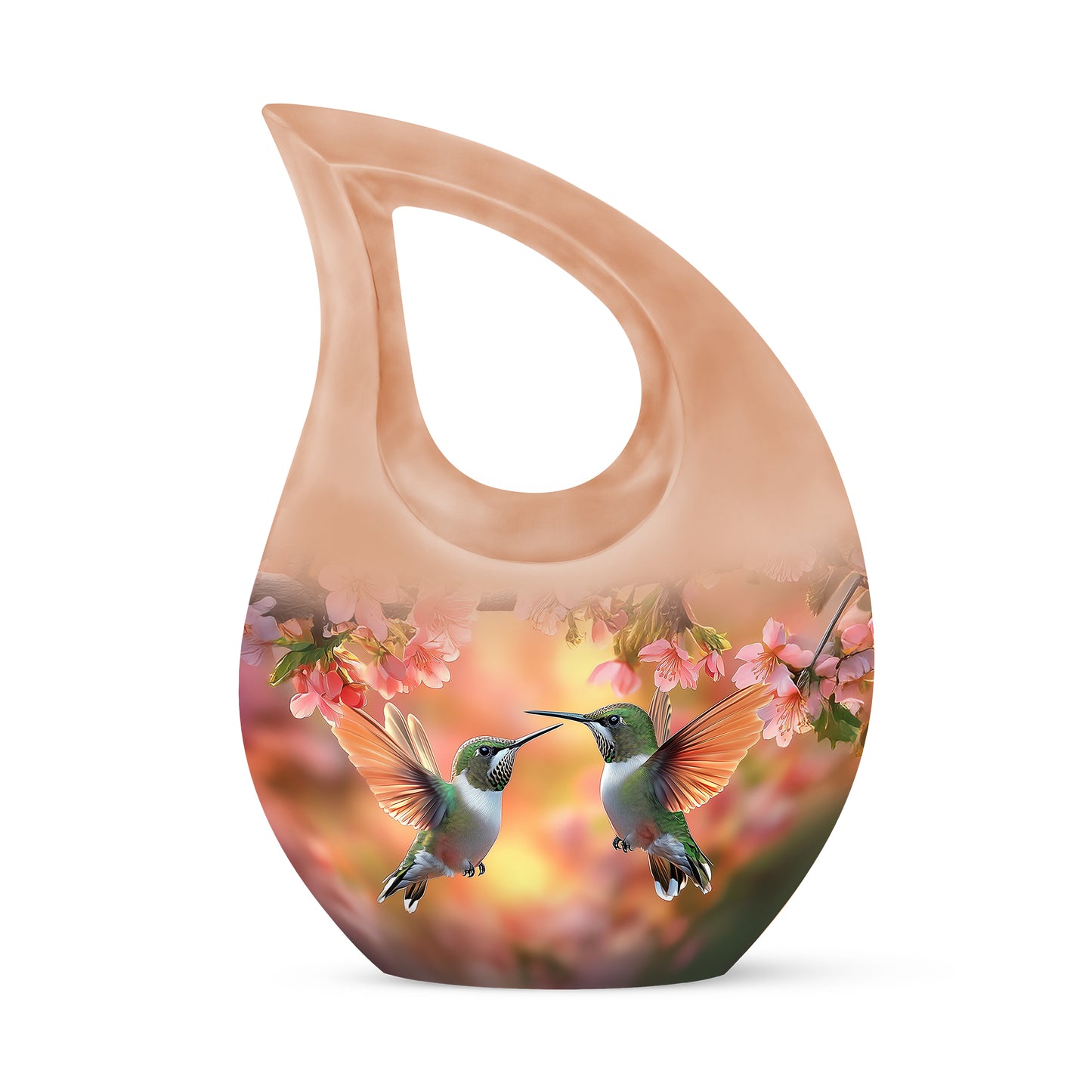 Blessed Hummingbird Cremation Urns for Human Ashes - Gold 10-inch - Yatskia