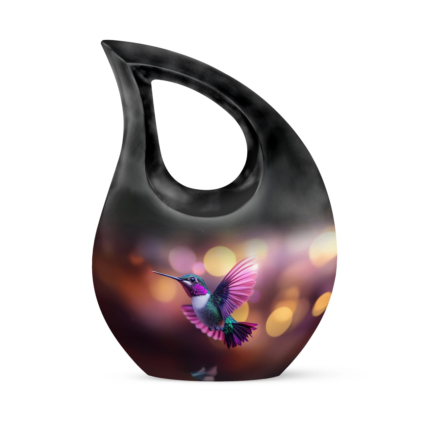 Personalized Eternal Hummingbird Cremation Urns - Red 10-inch, 200 cu in - Yatskia