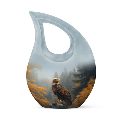 Black Breathtaking Eagle Memorial Urn for Ashes - 10-inch, 200 cu in - Yatskia