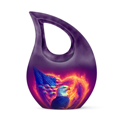 Personalized Magnificent Eagle Cremation Urns - Pink 10-inch, 200 cu in - Yatskia