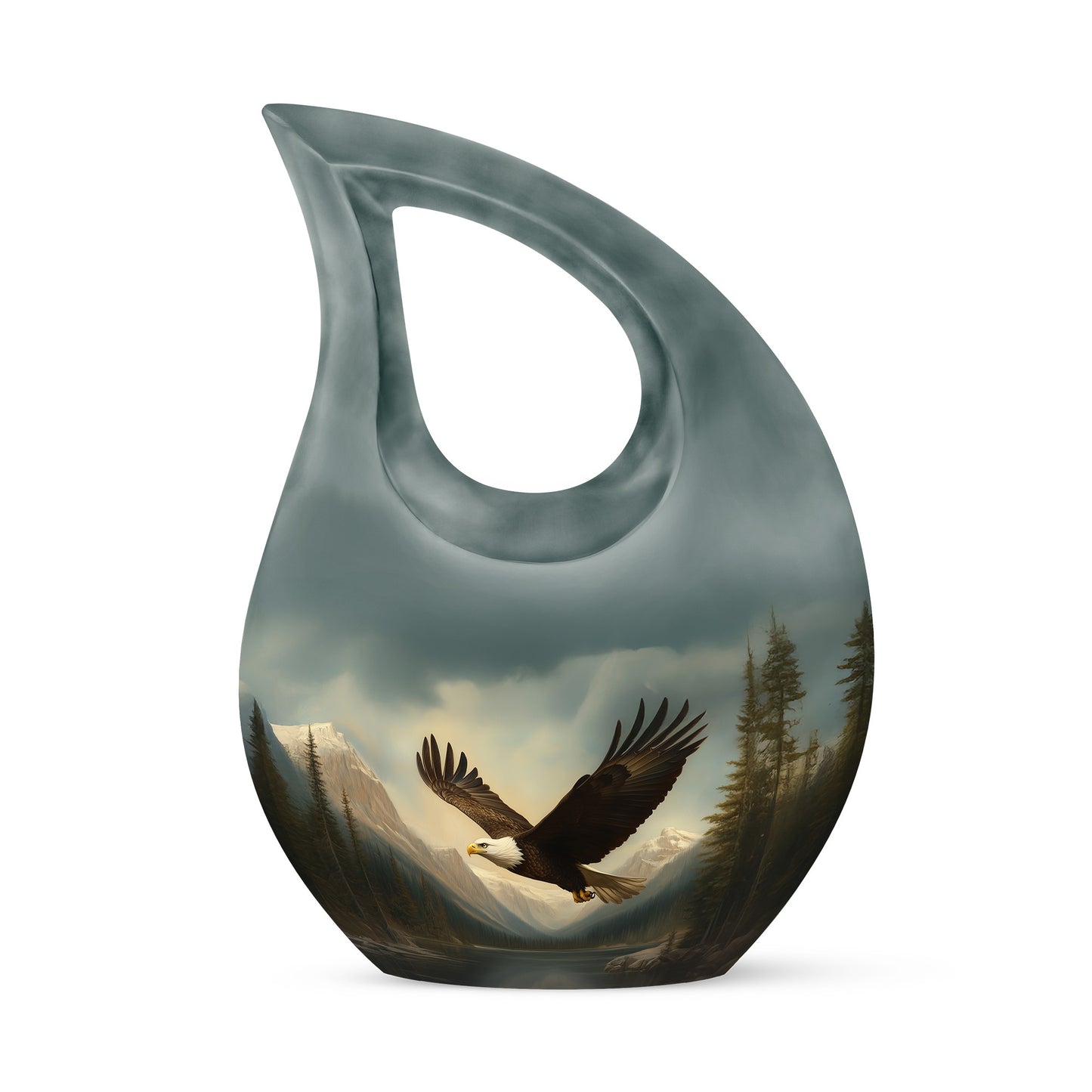 Remarkable Eagle Memorial Cremation Urns - Black 10-inch, 200 cu in - Yatskia