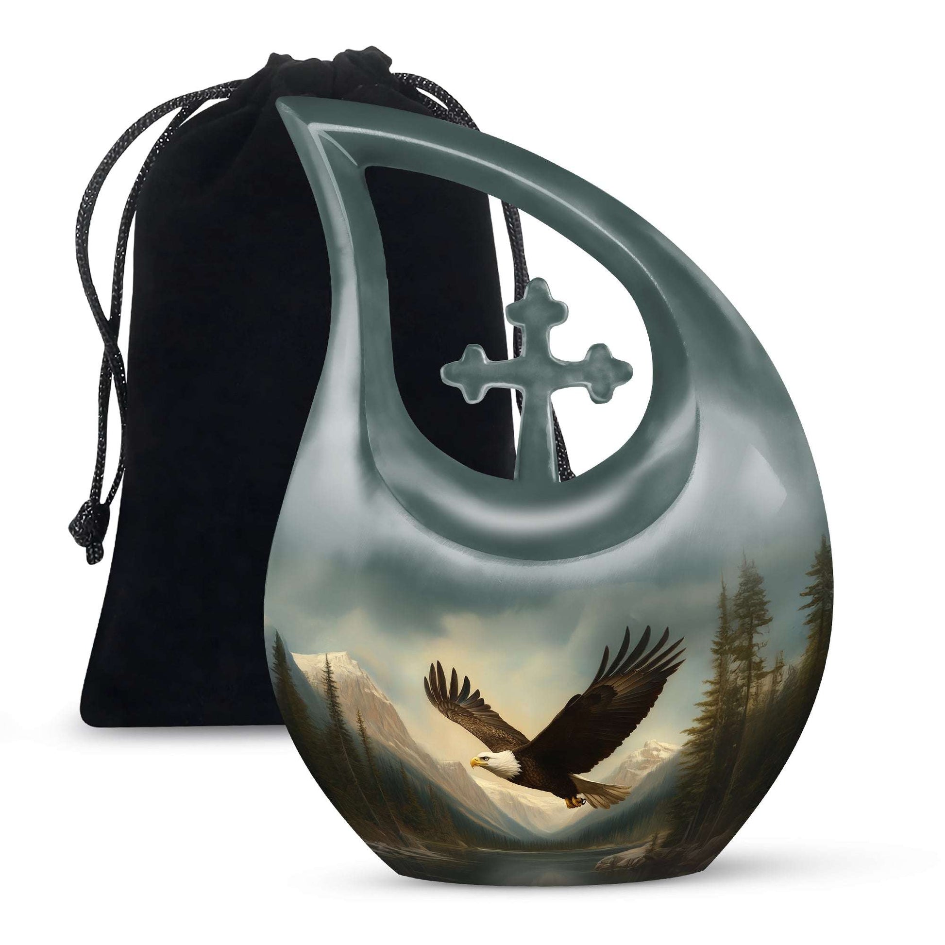 Eagle Burial Urn For Ashes – Patriotic Cremation Urn Adult Ash