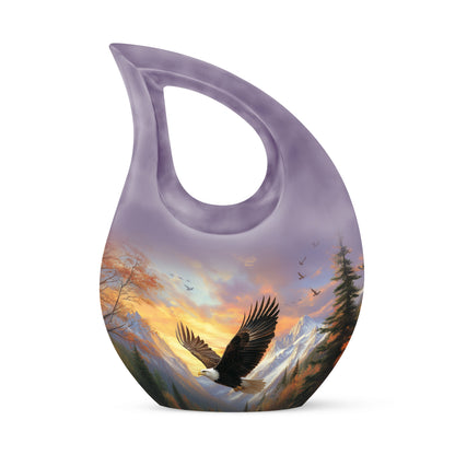Personalized Eagle Cremation Urns - Wondrous Pink 10-inch, 200 cu in - Yatskia