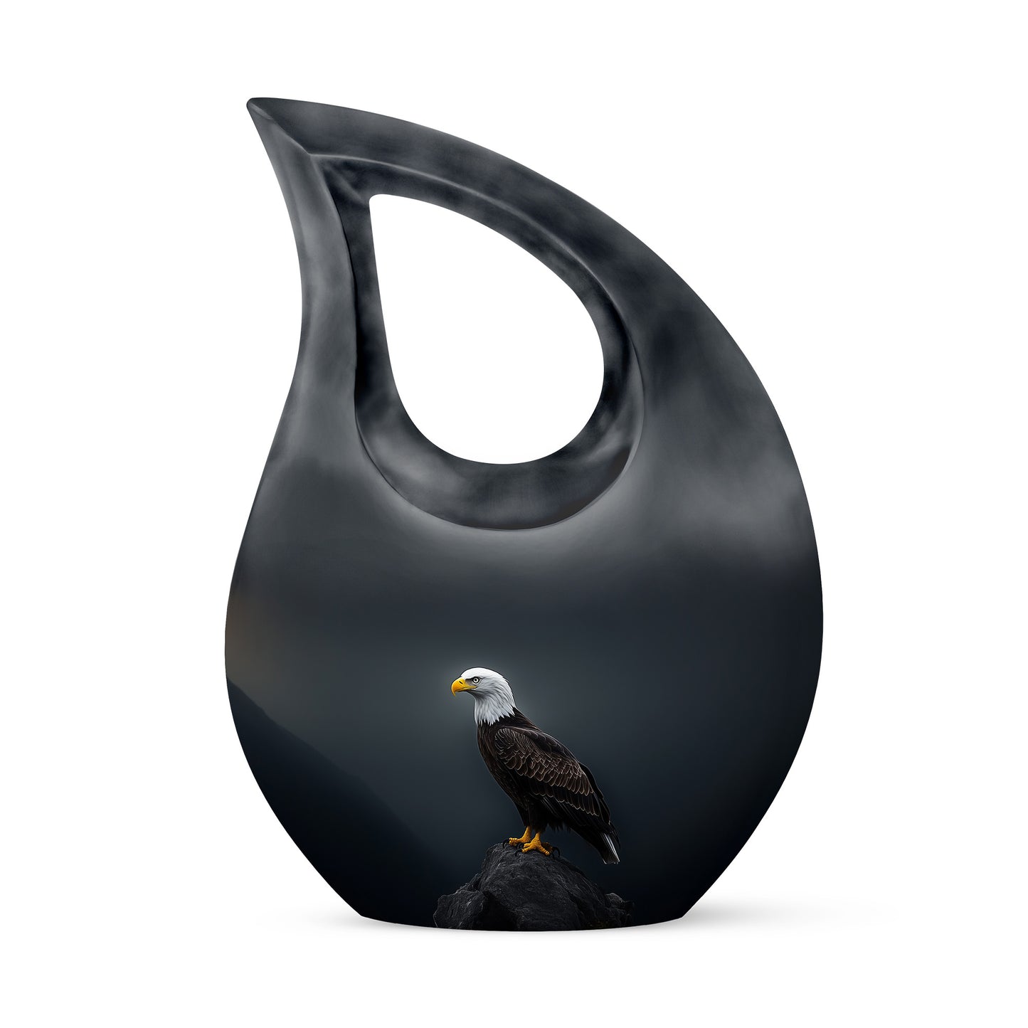 Blue Stately Eagle Cremation Urns for Human Ashes - 10-inch, 200 cu in - Yatskia