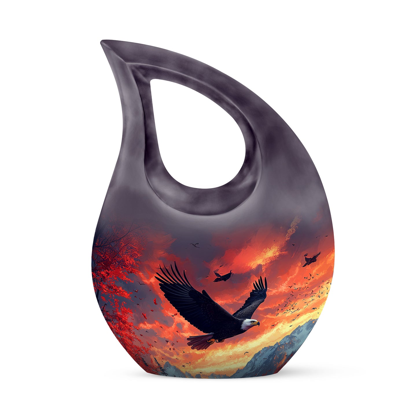 Resplendent Blue Eagle Cremation Urn for Ashes - 10-inch, 200 cu in - Yatskia