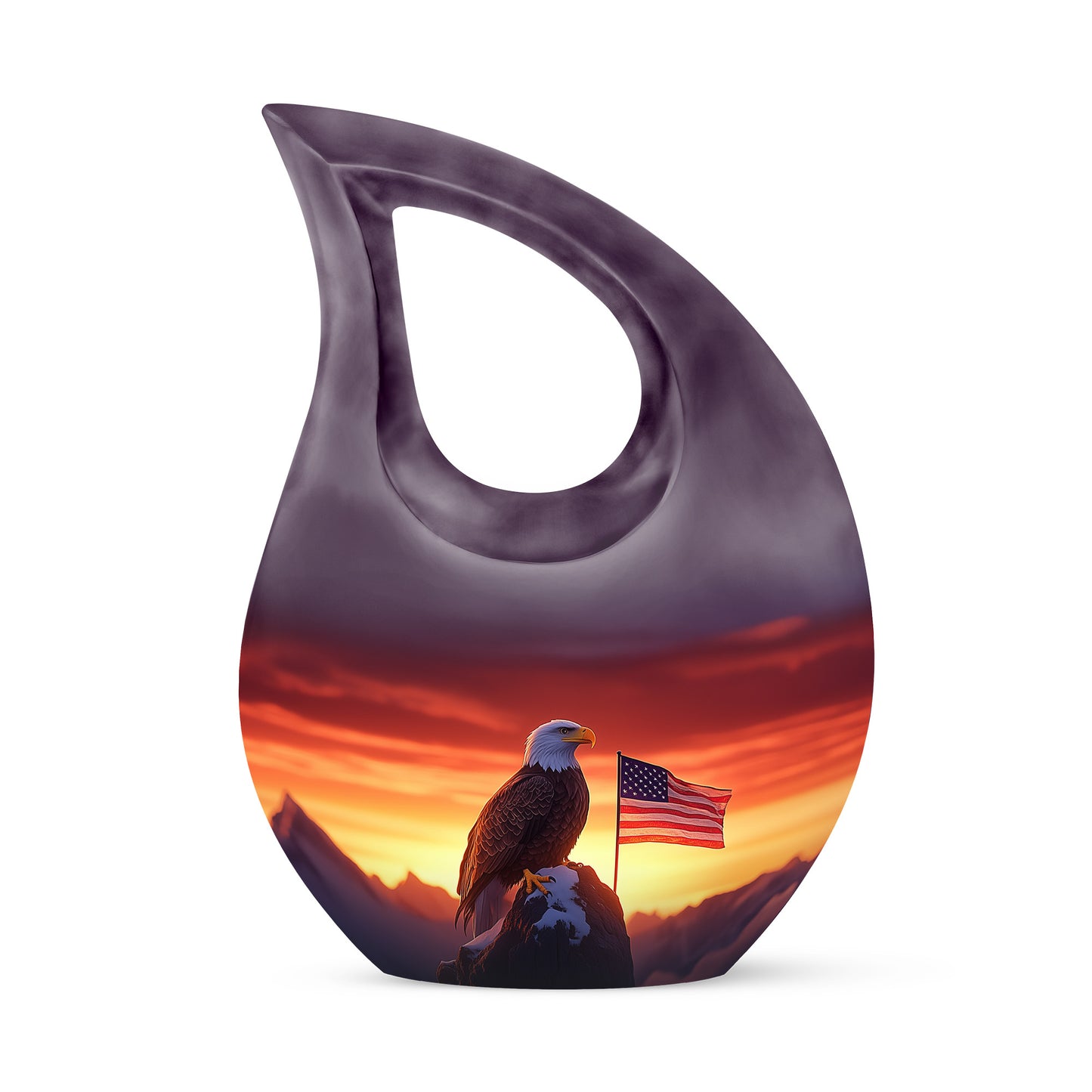 Personalized Red Eagle Cremation Urns for Ashes - Enchanting 10-inch - Yatskia