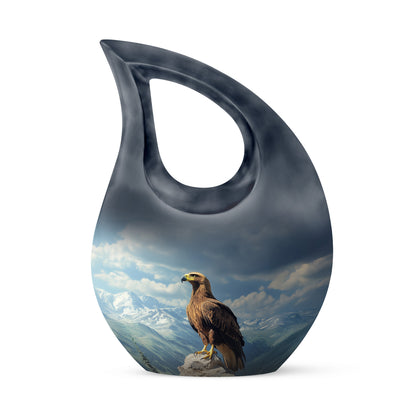 Personalized Eagle Cremation Urns - Eminent Blue 10-inch, 200 cu in - Yatskia