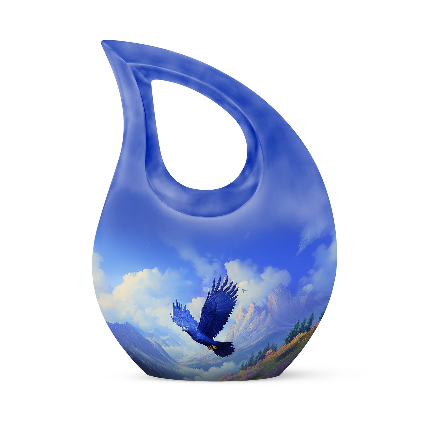 Personalized Blue Eagle Cremation Urns for Ashes - Majestic 10-inch - Yatskia