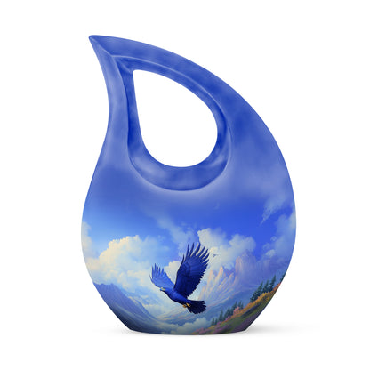 Personalized Blue Eagle Cremation Urns for Ashes - Majestic 10-inch - Yatskia