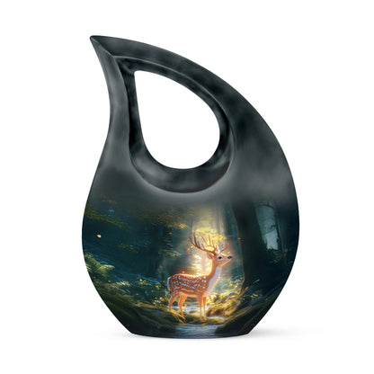 Personalized Teal Deer Cremation Urns for Ashes - Captivating 10-inch - Yatskia