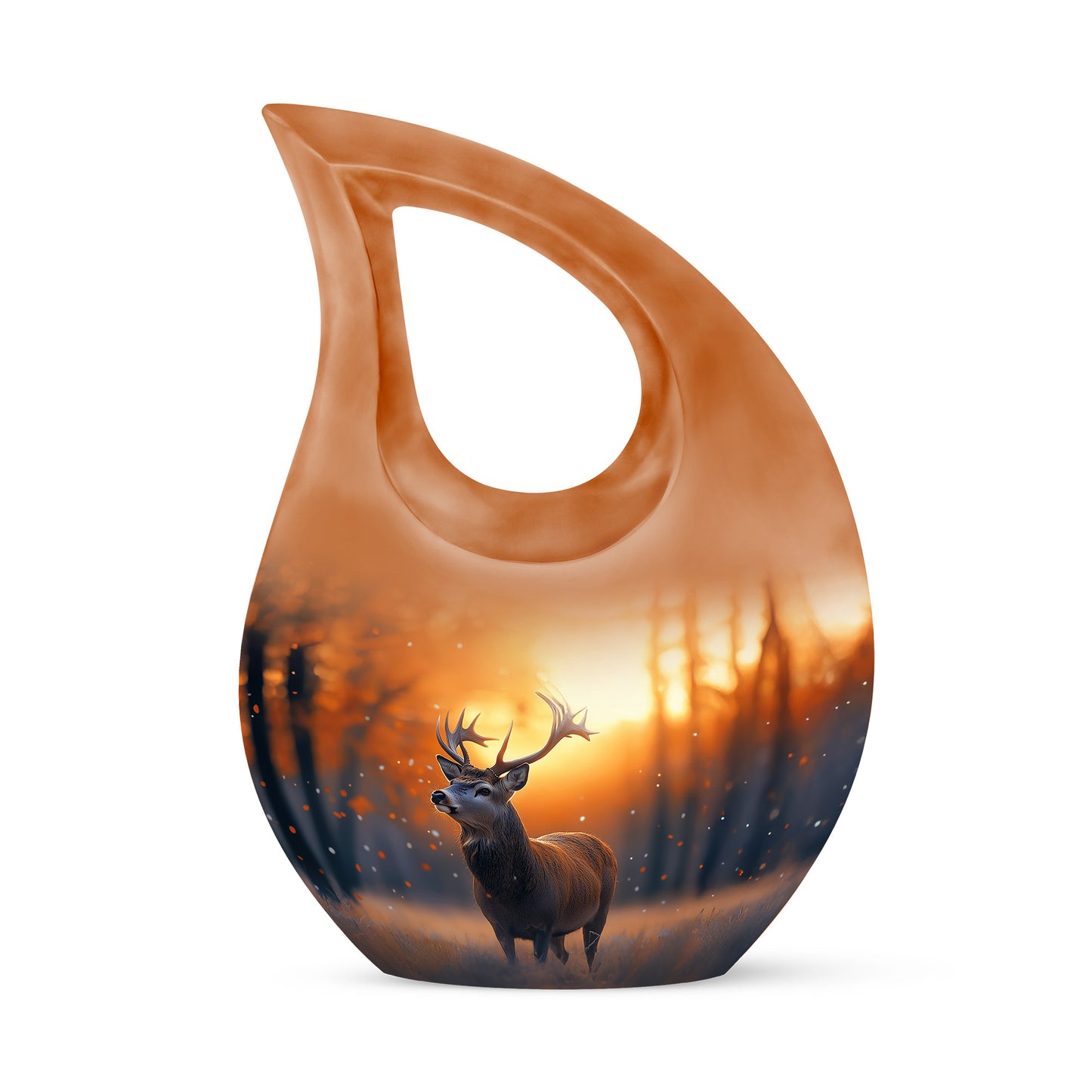 Hallowed Deer Cremation Urns for Human Ashes - Gold 10-inch - Yatskia