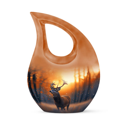 Hallowed Deer Cremation Urns for Human Ashes - Gold 10-inch - Yatskia