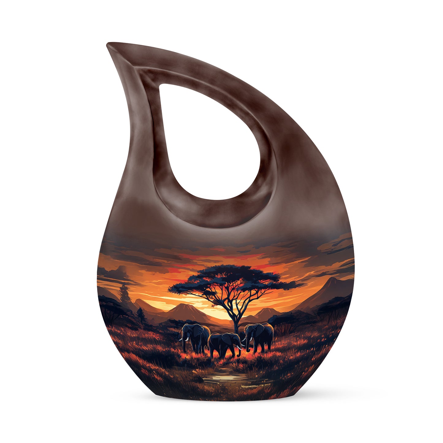Red Elephant Cremation Urns - Glorious Remembrance 10-inch, 200 cu in - Yatskia