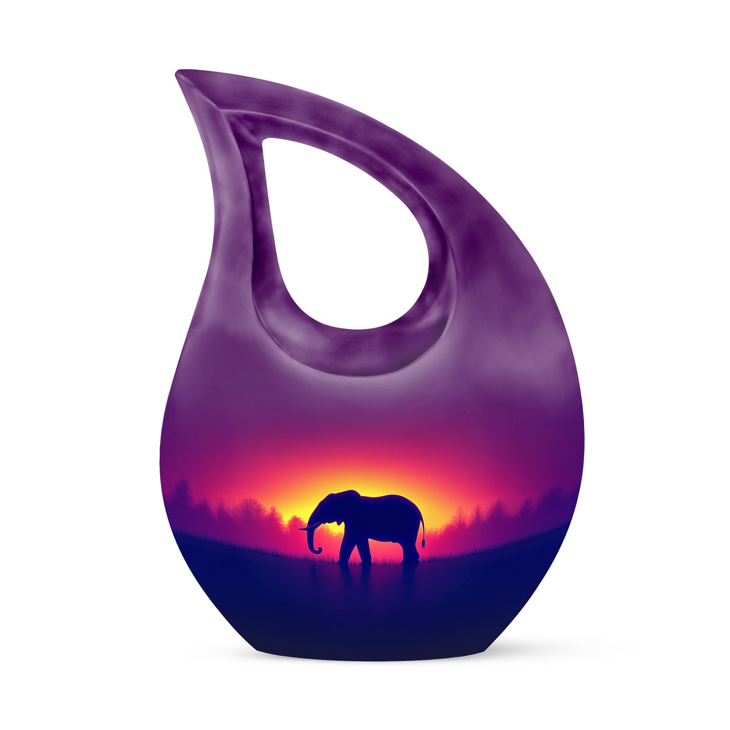 Illustrious Elephant Memorial Cremation Urns - Pink 10-inch, 200 cu in - Yatskia