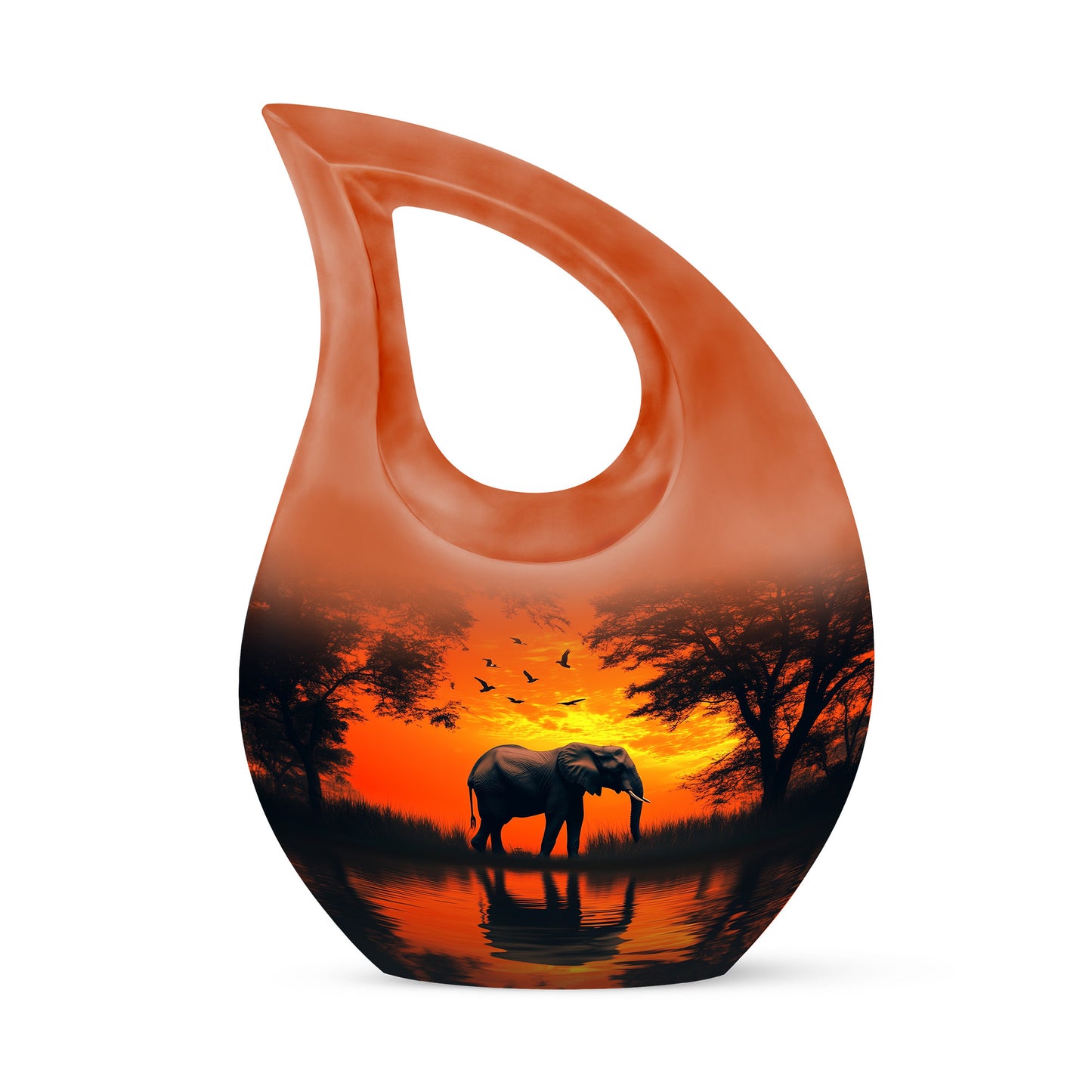 Sublime Elephant Cremation Urns for Human Ashes - Gold 10-inch - Yatskia