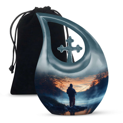 Fisherman Urn for Ashes – Sunset Cremation Urn Adult Large