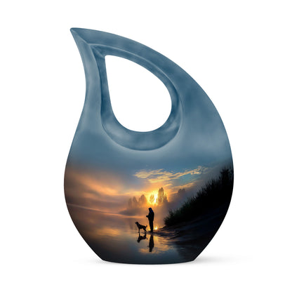 Blue Fishing Cremation Urns - Opulent Sanctuary 10-inch, 200 cu in - Yatskia