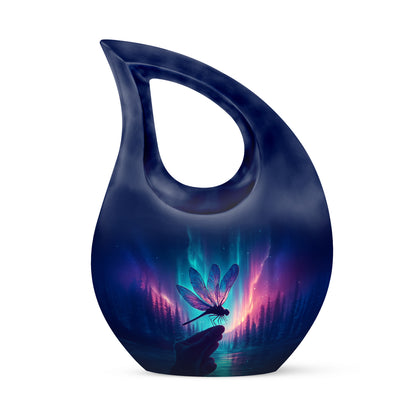 Personalized Dragonfly Cremation Urns - Soothing Blue 10-inch, 200 cu in - Yatskia