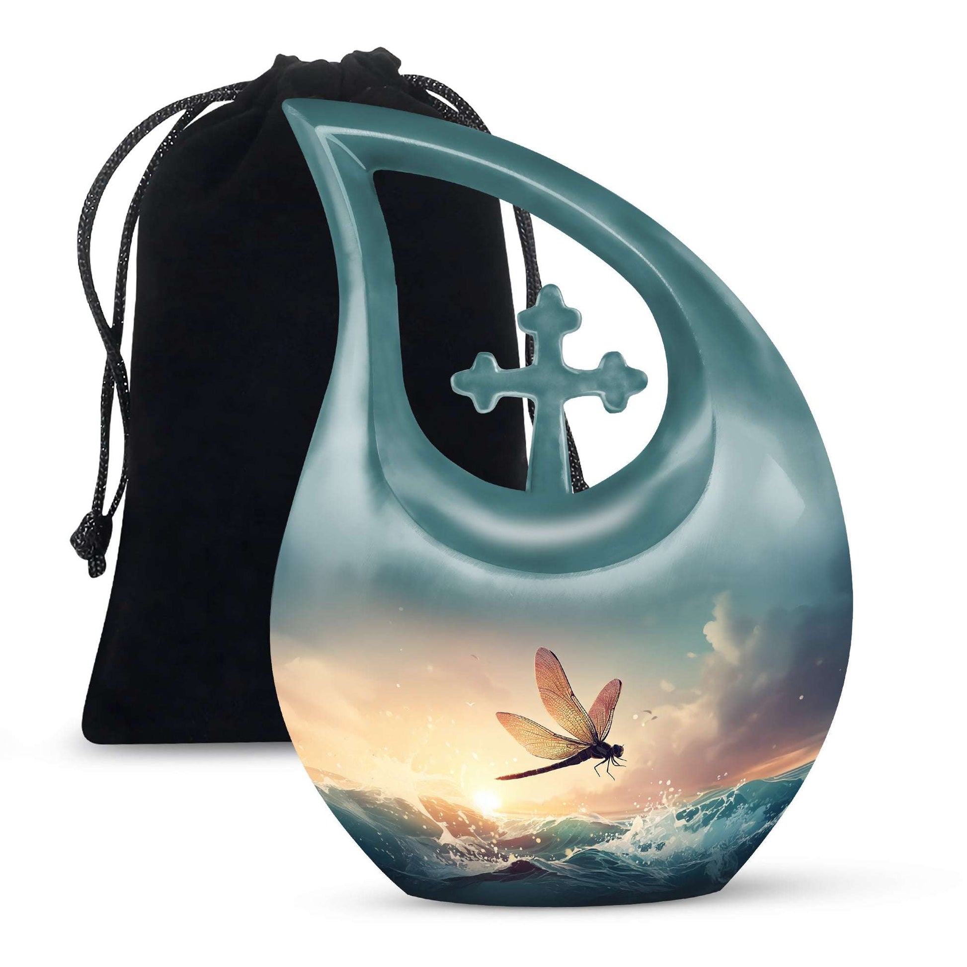 Dragonfly Urn For Ashes For Women – Peaceful Sunset Urn For Adult female