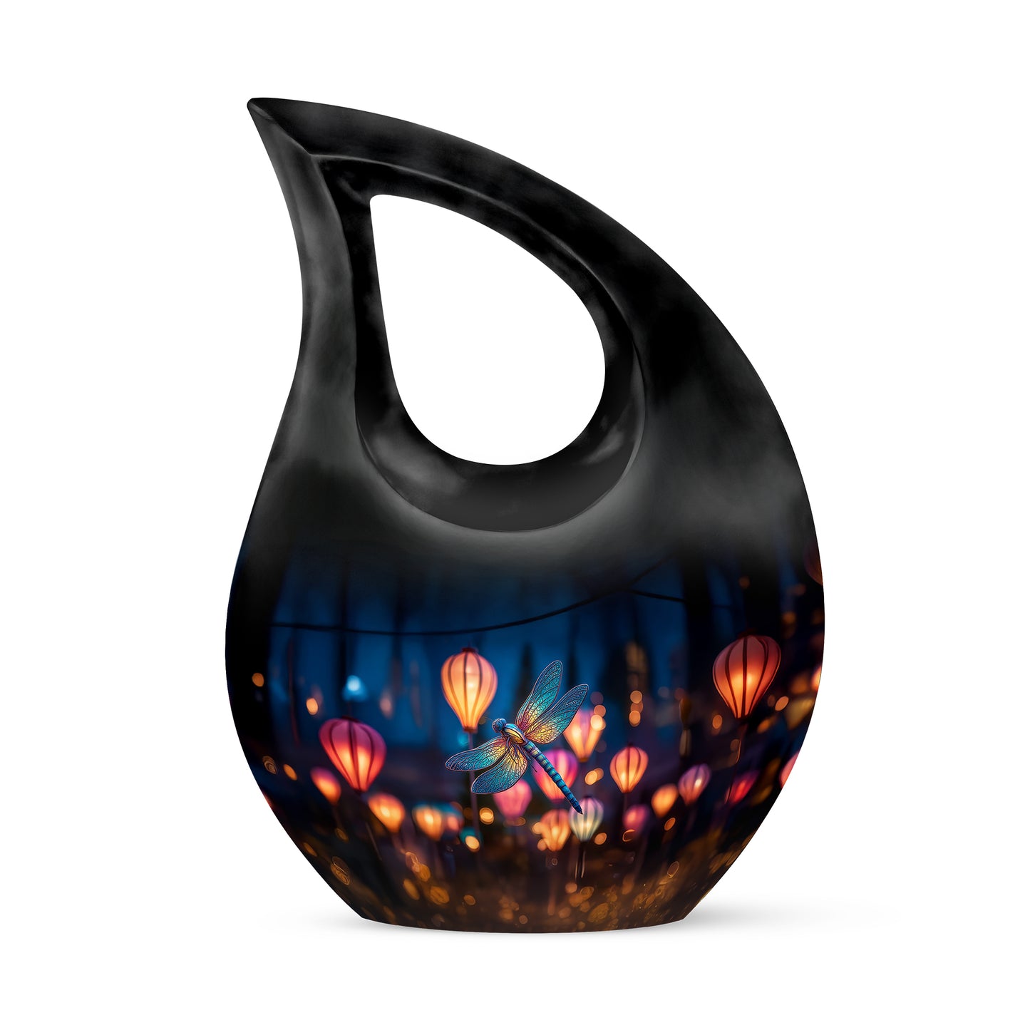 Blue Dragonfly Cremation Urns - Glorious Honor 10-inch, 200 cu in - Yatskia