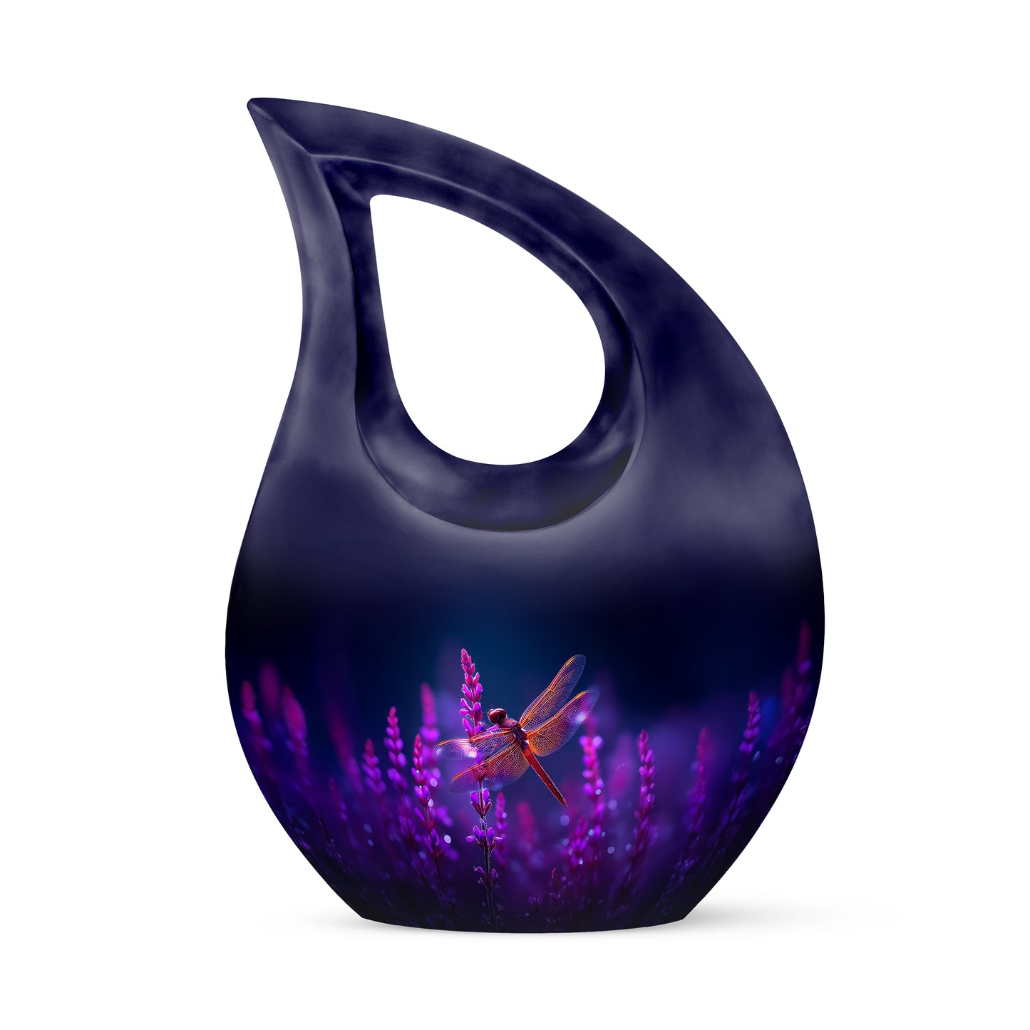 Radiant Dragonfly Memorial Cremation Urns - Blue 10-inch, 200 cu in - Yatskia