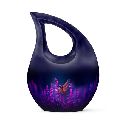 Radiant Dragonfly Memorial Cremation Urns - Blue 10-inch, 200 cu in - Yatskia
