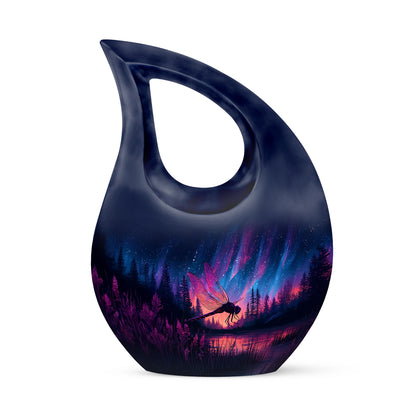 Personalized Dragonfly Cremation Urns - Soothing Blue 10-inch, 200 cu in - Yatskia