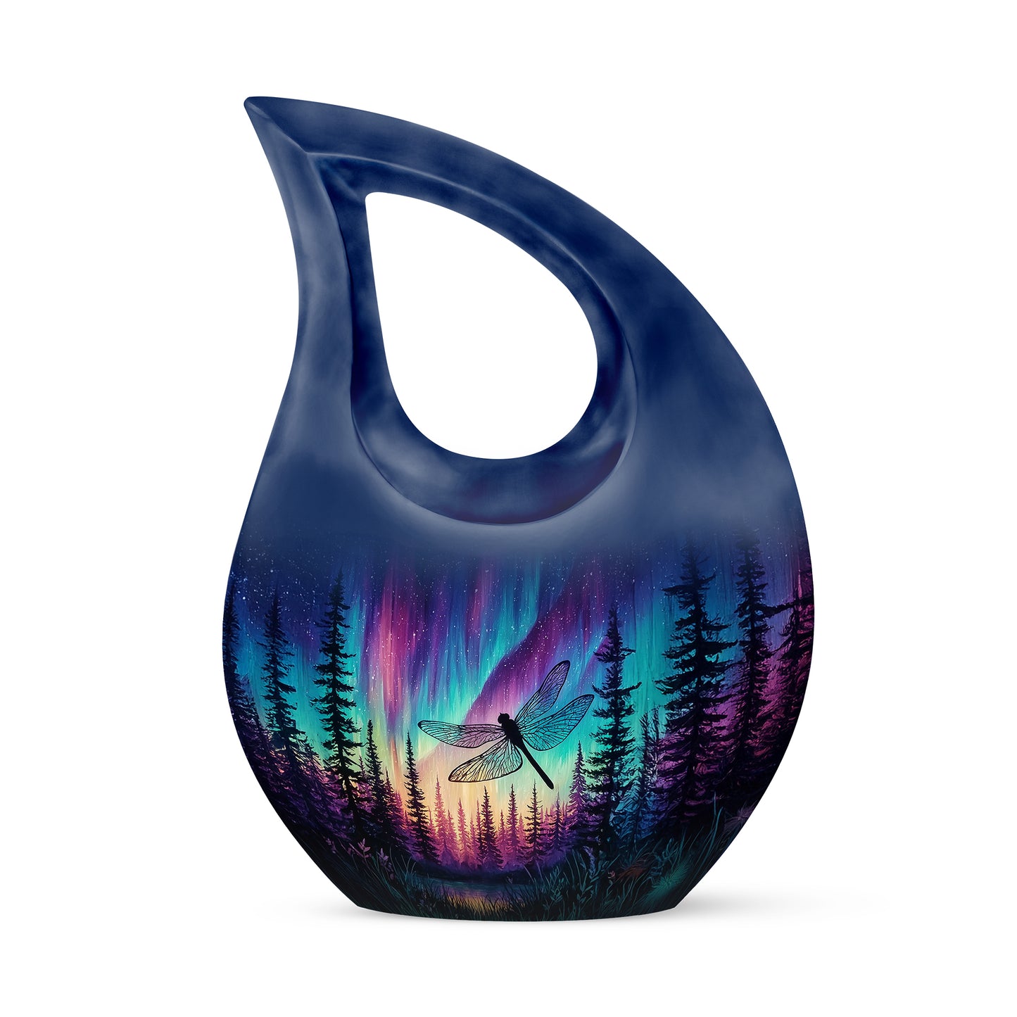 Personalized Blue Dragonfly Cremation Urns for Ashes - Majestic 10-inch - Yatskia