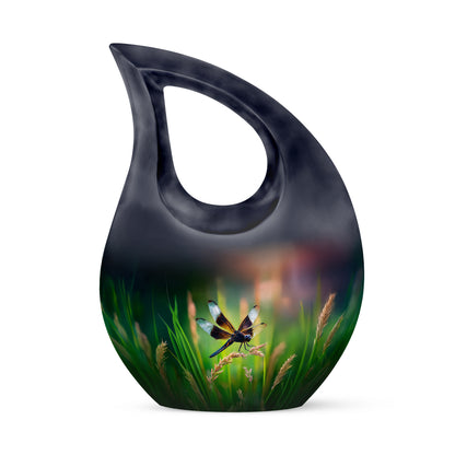 Personalized Dragonfly Cremation Urns - Eminent Teal 10-inch, 200 cu in - Yatskia